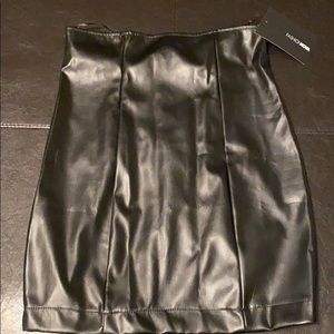 Leather short skirt